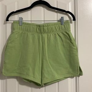Green Sweat Shorts